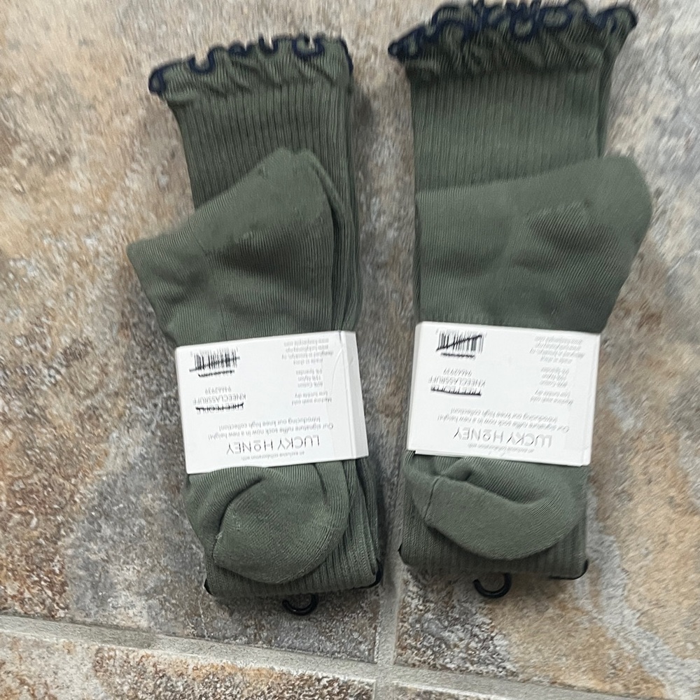 Free People Knee High Classic Ruffle Socks NWT - Picture 5 of 7